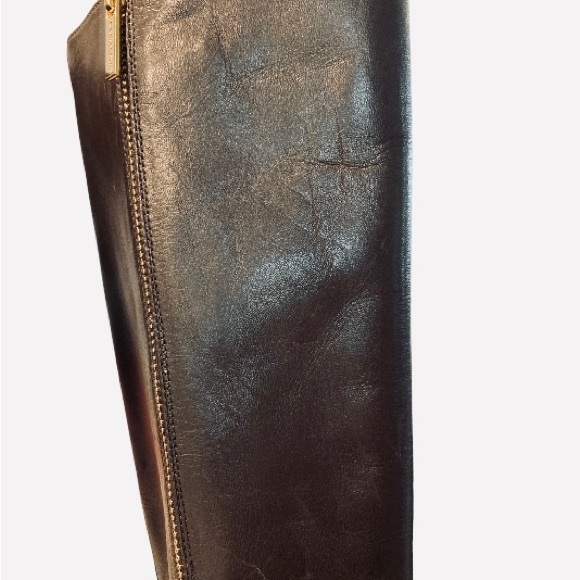 Michael Kors brown leather riding boots tall - Picture 5 of 11